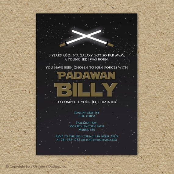 Star Wars birthday party invitation printable by saralukecreative