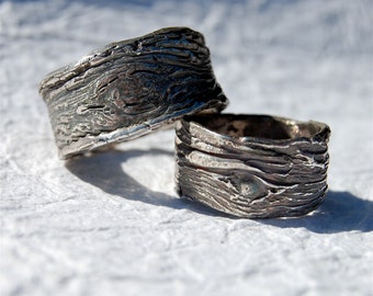 artisan wedding rings and trees