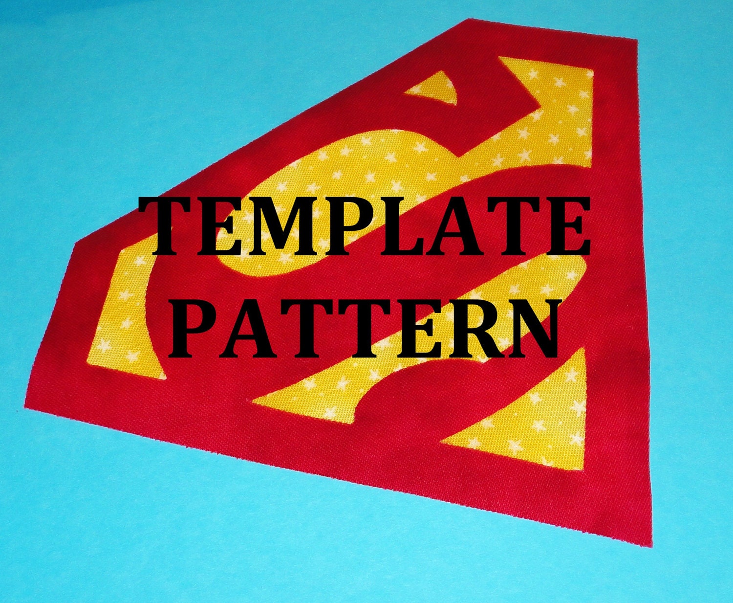 applique pdf template pattern only superman logonew