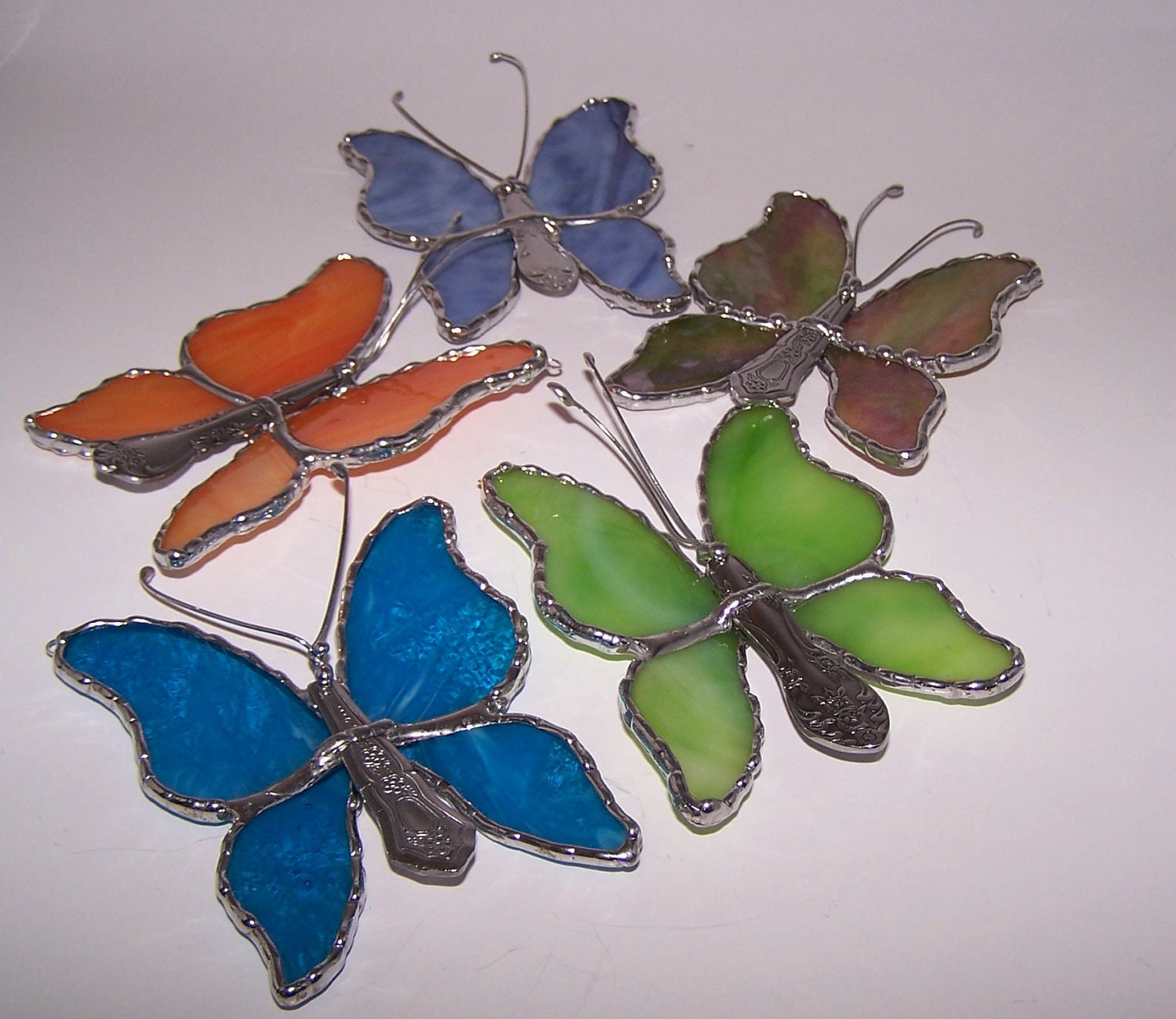Stained Glass Butterfly Suncatcher Ornament