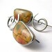 Picasso Jasper Earrings - Stone Jewelry - Artisan Metalsmith Jewelry - Jasper And Silver Earrings - Fall Fashion