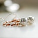 Holiday Earrings, Bell Earrings, Mixed Metal Earrings, Sterling Silver and Copper Earrings, Christmas Earrings - Silver Bells