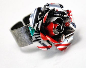 Recycled Jewelry Diet Coke or your choice soda Rose Ring