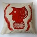 Toby jug cushion cover