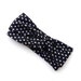 SALE Turban Headband Black with Big White Polka Dot