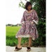 Floral cotton two layers Dress M-XL (F02)