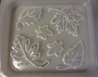 Resin Mold Leaves Leaf Pendant Earring Jewelry 6 Count 3 Sizes Chocolate Fondant