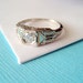 RESERVED...Art Deco 18kt White Gold and Diamond Solitaire Engagement Ring