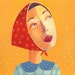 woman portrait original painting on canvas