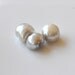 Large Hole Freshwater Pearl, silver, Qty 3, 10mm