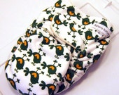 Green Chickadees LARGE Bamboo Velour Cloth Diaper