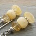 Citrine Earrings, Honey Onyx, Gemstones, Sterling Silver, Hill Tribe Silver