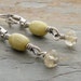 Chartreuse Earrings, Yellow Green, Gemstone, Vesuvianite, Lever Back, Sterling Silver