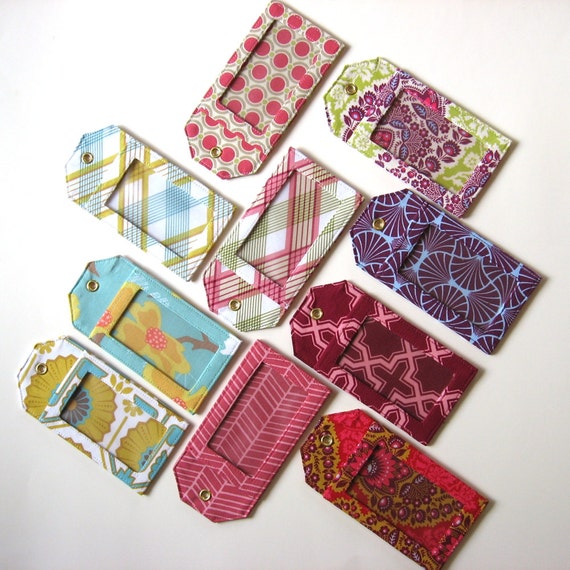Designer Fabric Luggage Tags Custom Made for You 10 pack