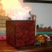 Distressed Kleenex Box Cover Deep Red Reserved for Theresa