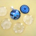10 Clear 16mm Glass Domes Cabochons Circles Pendants