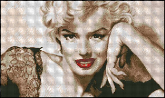 MARILYN MONROE cross stitch pattern No.667