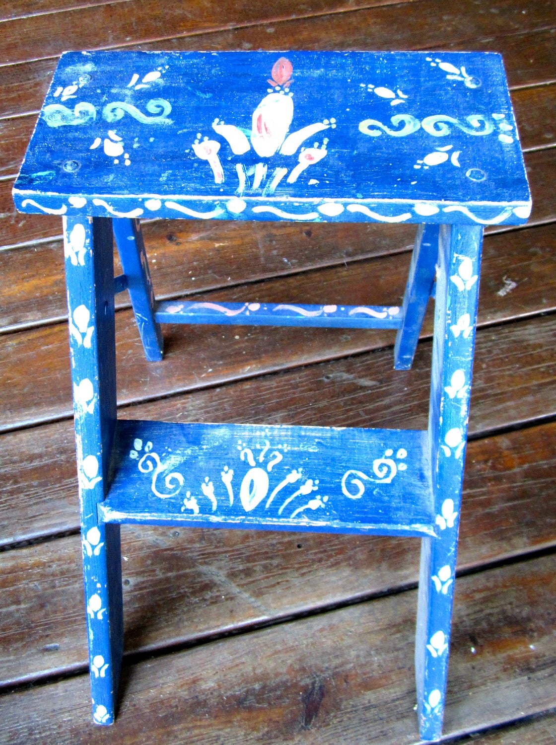 SALE Wooden Step Ladder / Plant Stand by Shabbylull on Etsy