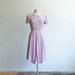 1940s Patched Gingham Cotton Dress.