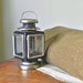 Vintage lamp lantern black and gold brass oil lamp candle holder sconce - back porch deck cabin woods north rustic light