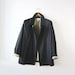 PRICE REDUCED - Vintage Oleg Cassini Black Trench Coat Size Medium to Large