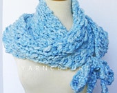 The STATE STREET Wrap N Tie Cowl - Fall, Winter Fashion - Oversized Cowl - Sky Blue