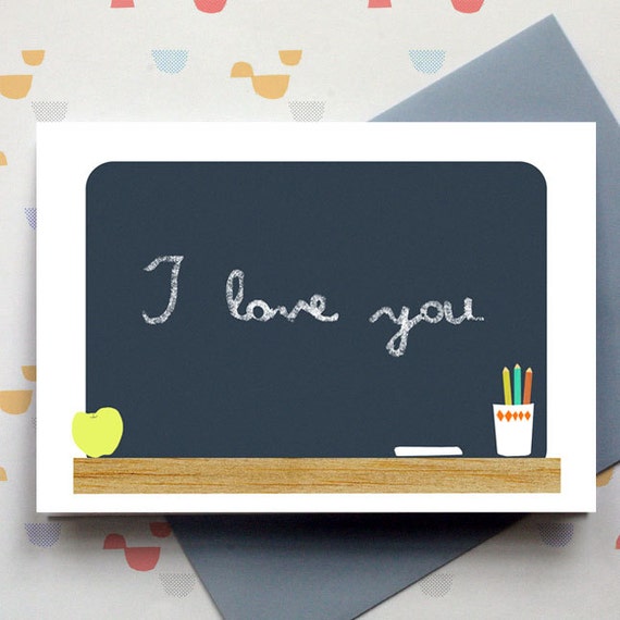 Chalkboard Valentine card