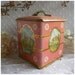 Reserved Listing for Afaf shah - Vintage Pink Cookie Tin Container with Lid