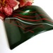 Glass Candle Bridge in Shimmering Adventurine Green