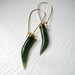 Vintage Jade Horn Earrings.