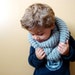 kids knit infinity scarf in GREY MIST (ooak)