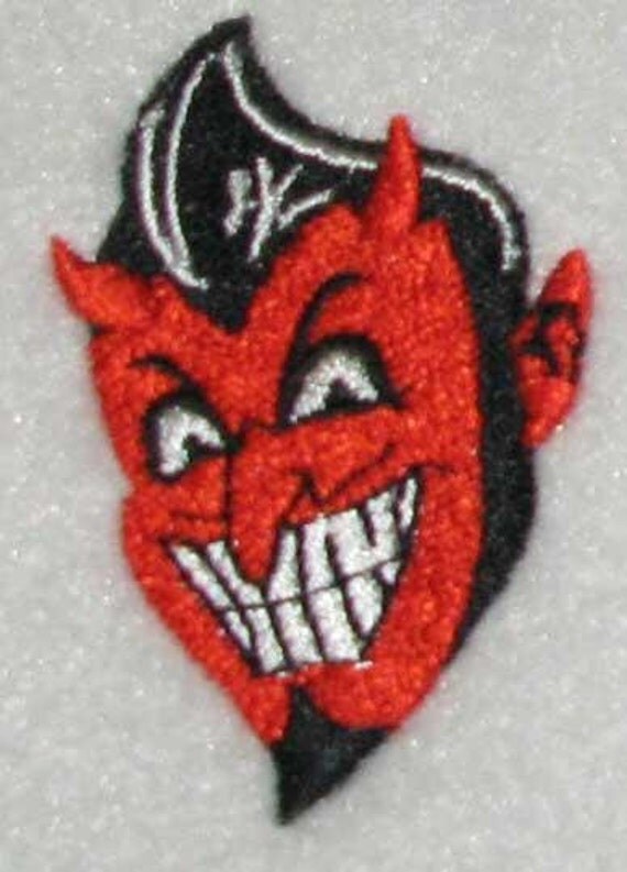 Retro Devil Embroidery Design by ApexEmbroidery on Etsy