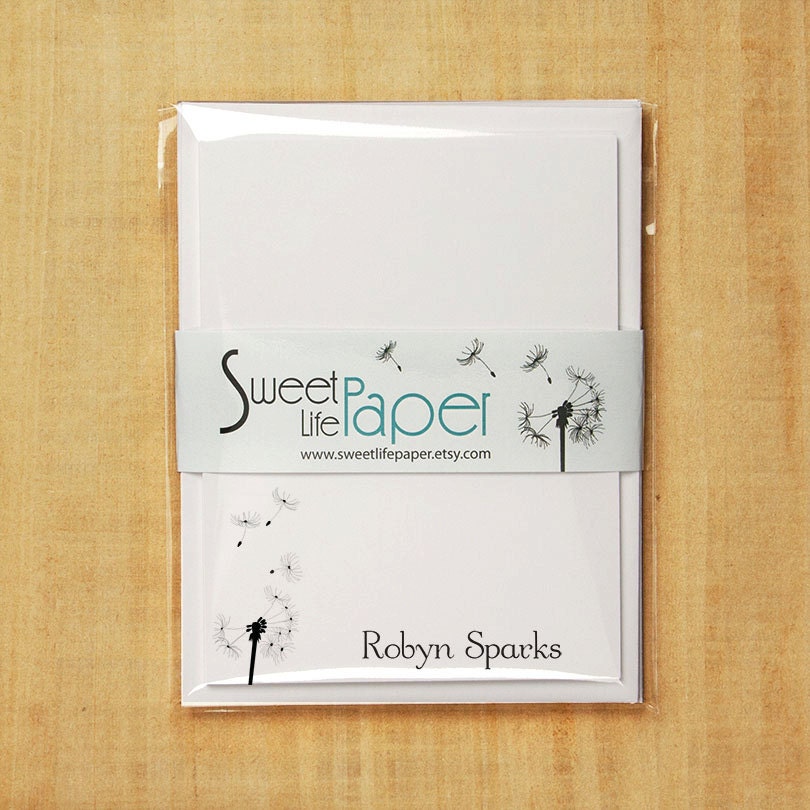 Personalized Stationary Set Notepad and Note Cards