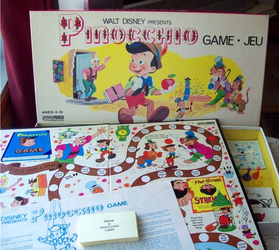 Items similar to Vintage 1971 Pinocchio Board Game Parker Brothers Walt ...