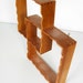 vintage wooden interlocking double cube shelf - mid century - 1940s-1950s