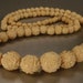 Antique IVORY Carved ROSES Beads graduated size handcarved strung 24 in long WEDDING