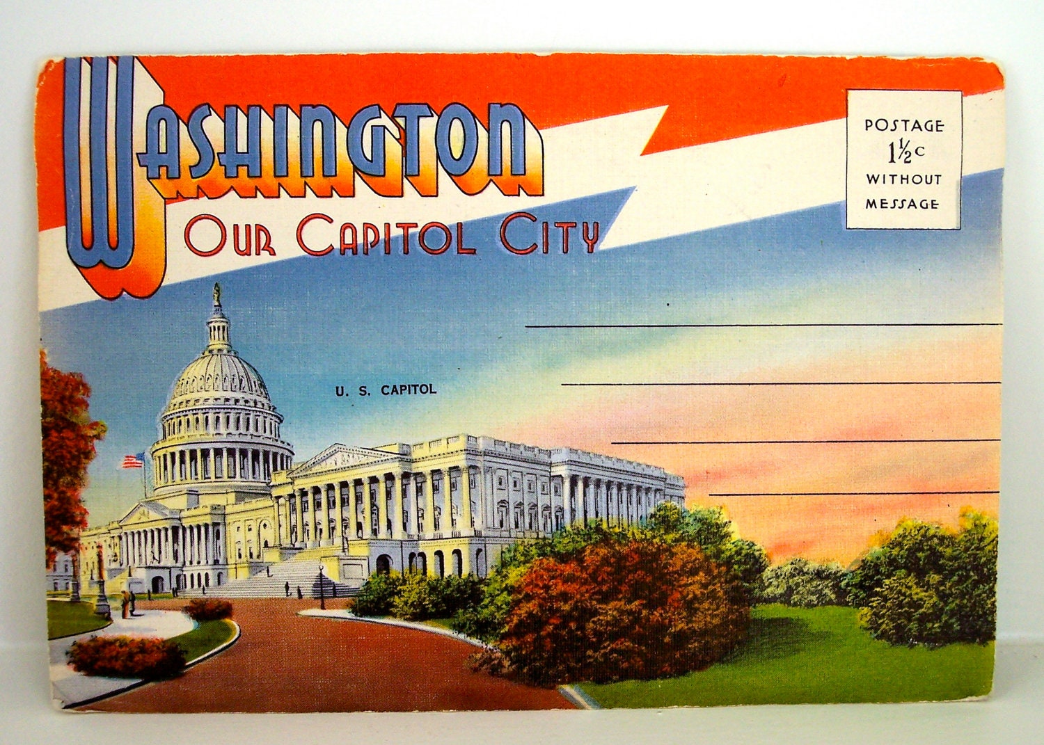 Washington D.C. Foldout Postcard Pack Circa 1930s