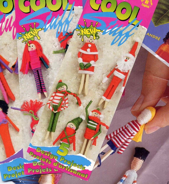 Miniature Clothespin Worry Dolls Craft Leaflets from DMC and