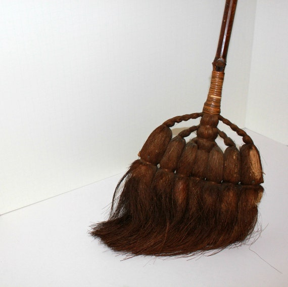 Antique Broom Floor Sweep Bamboo Handle 1800s by That70sShoppe