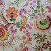 Reserved for Glammora, Cotton Fabric, Pink, White and Multi Color Floral Fabric 1 Yard