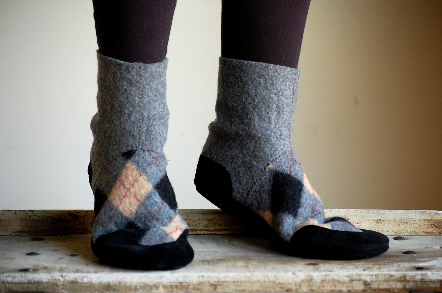 Wool House Slippers Women Slipper Socks women size by WoolyBaby