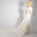 Vintage 1940s Wedding Dress // Wedding Mist Romantic Chiffon Early 40s Wedding Dress XS