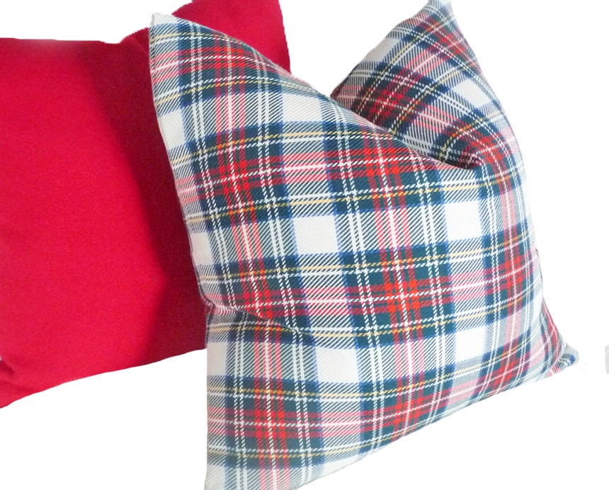 Christmas Plaid Pillow Covers Tartan Plaid Pillow Stewart
