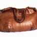 DANI French Vintage Brown Leather Handbag / Shopping bag