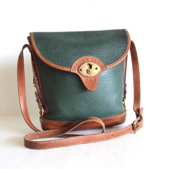 Vintage Dooney and Bourke Green and Brown Cross by pascalvintage