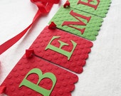 Be Merry Banner Holiday Decor - Embossed Lrg Dots - READY TO SHIP - Holiday Garland Decoration Christmas Home Decor Christmas Decor Il_170x135