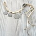 Gypsy Coin Bracelet, Buckskin Leather, Adjustable, Tribal Belly Dance Jewelry