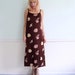ON SALE Satin Rose Maxi Dress Vintage 90s Floral Printed Sleeveless XS Small s