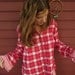 In The Plaid Crochet Cut Out Back Upcycled Clothing Button Up Shirt Blouse with Vintage Trim Size XLarge by MountainGirlClothing