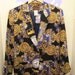 Black Gold And Purple Chain and Clock Printed 80s Blazer Watch Ab Fab Pocket Watch Medium